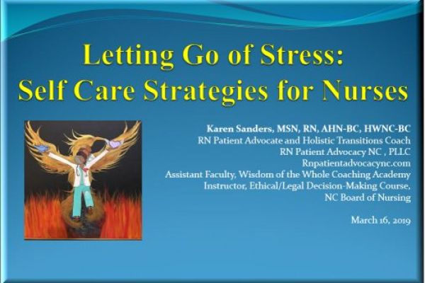nurses let go of stress
